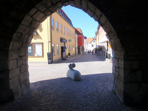 A view through the &Ouml;stlig Gate.